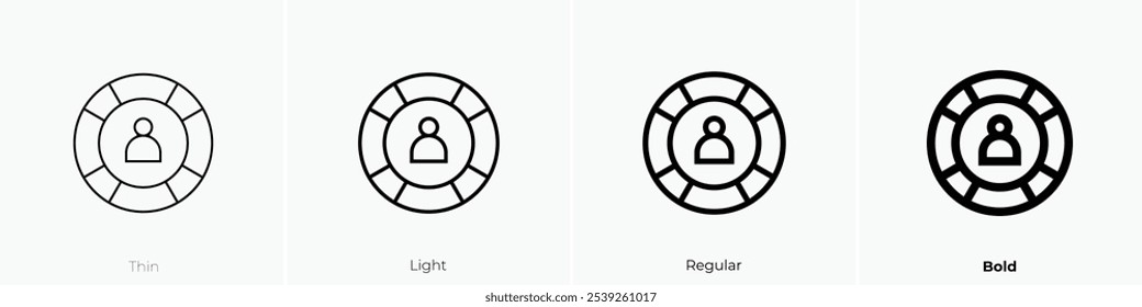 skills icon. Thin, Light Regular And Bold style design isolated on white background
