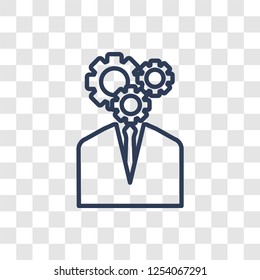 Skills icon. Trendy linear Skills logo concept on transparent background from Human Resources collection