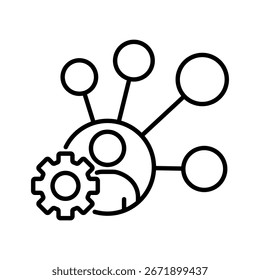 Ícone de habilidades Ilustração de vetor, fundo branco