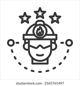 Skills Icon Vector Illustration Outline Style