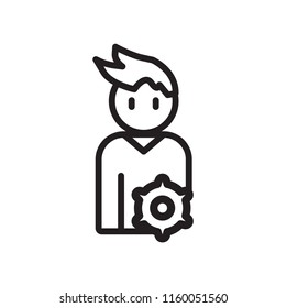 Skills icon vector isolated on white background, Skills transparent sign