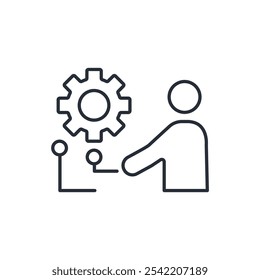 icono de habilidades. Vector. Trazo editable. signo de estilo lineal para uso Diseño web, logotipo. Ilustración de símbolo.