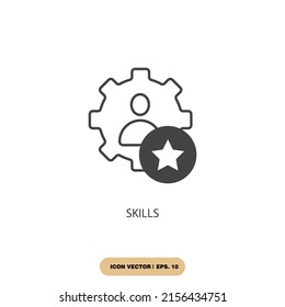 skills icons  symbol vector elements for infographic web