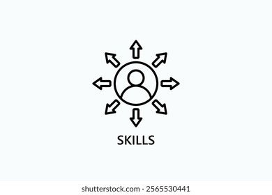 Skills Isolated Vector, Icon Or Logo Sign Symbol Illustration