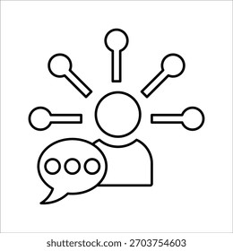 skills language icons. simple line vector