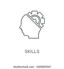 Skills linear icon. Skills concept stroke symbol design. Thin graphic elements vector illustration, outline pattern on a white background, eps 10.