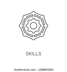 Skills linear icon. Skills concept stroke symbol design. Thin graphic elements vector illustration, outline pattern on a white background, eps 10.