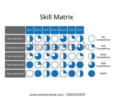 skills matrix or competency matrix tool for HR analytic report
