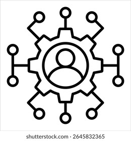 skills outline icon vector illustration