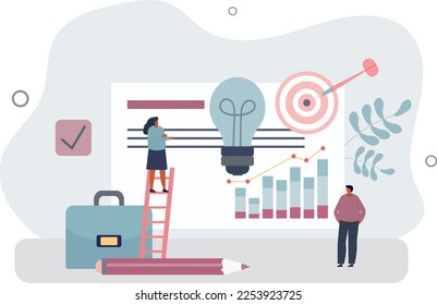 Skills set as ability and competence to work performance.flat vector illustration.