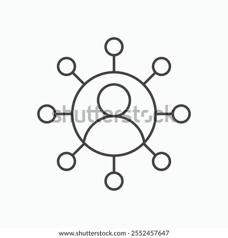 Skills set icon set in blackthin line style.