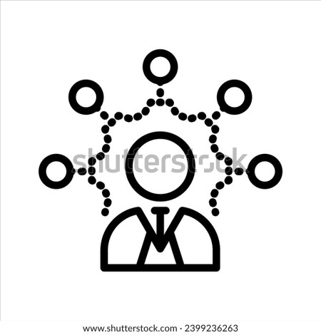 Skills set icon. employee soft skill set or diverse capability and technical knowledge to handle business with multiple ability vector logo. worker multipurpose career skill set development symbol