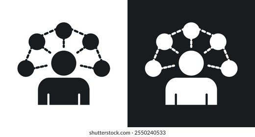 Skills set icon pack in black color.