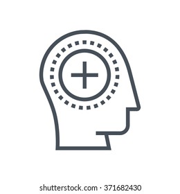 Skills set icon suitable for info graphics, websites and print media and  interfaces. Line vector icon. Human face, head, line vector icon.
