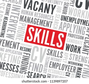 skills text background