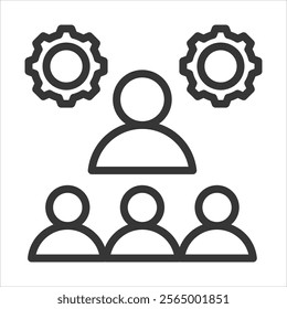Skills Training Outline Icon Vector Illustration