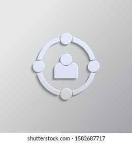 skills, users, avatar paper style, icon- Paper style vector icon.