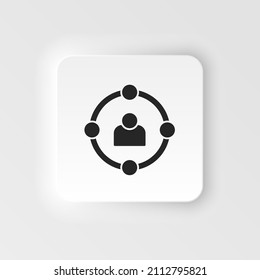 Skills, users, avatar vector icon. Simple element neumorphic style illustration Skills, users, avatar vector icon. Material concept vector illustration.