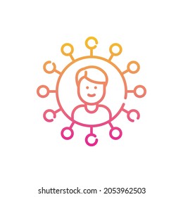Ilustración de estilo de icono de gradiente vectorial de habilidades. archivo EPS 10