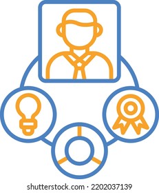 Icono vectorial de habilidades. Se puede usar para imprimir, móviles y aplicaciones web.