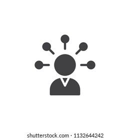 Skills vector icon. filled flat sign for mobile concept and web design. Communication Abilities simple solid icon. Symbol, logo illustration. Pixel perfect vector graphics