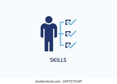 Skills Vector Icon Or Logo Illustration.