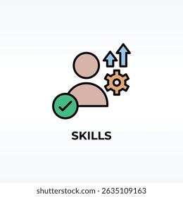 Skills Vector, Icon Or Logo Sign Isolated Symbol Illustration