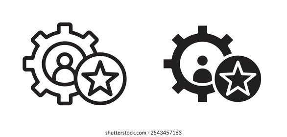 Conjunto de iconos de Vector de habilidades en negro.