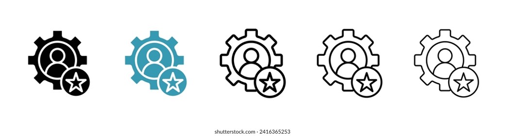 Skills Vector Icon Set. Important Expertise Gear Vector symbol for Ui Designs.
