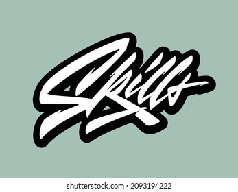 Elemento de diseño de escritura vectorial de habilidades