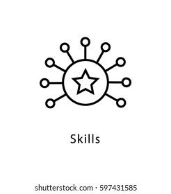 Skills Vector Line Icon 