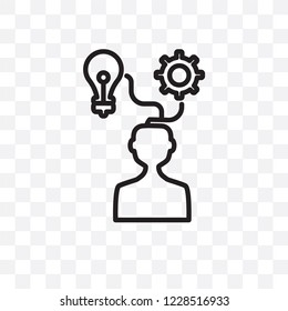 Skills vector linear icon isolated on transparent background, Skills transparency concept can be used for web and mobile