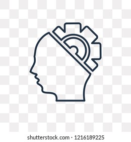 Skills vector outline icon isolated on transparent background, high quality linear Skills transparency concept can be used web and mobile