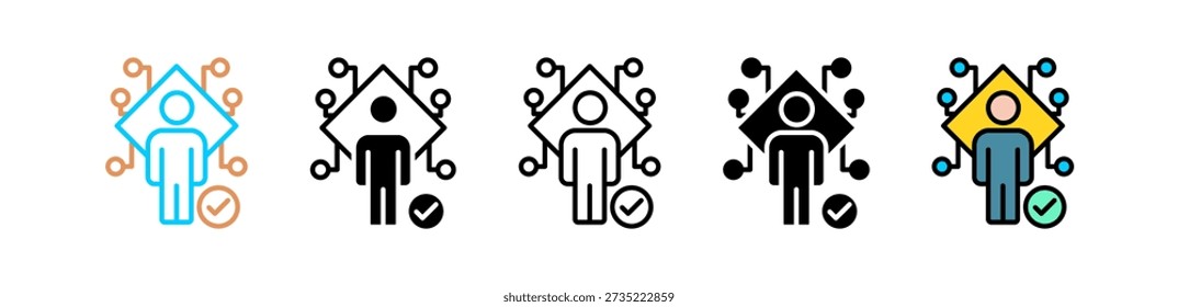 Skillset Multiple Style Icon Set Illustration