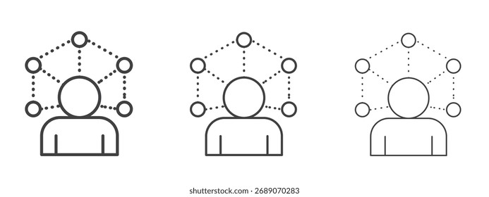 Fähigkeiten für Banner- und Verpackungsdesign Vektorgrafiken-Symbol in Line Art Style für Design-Kollektion
