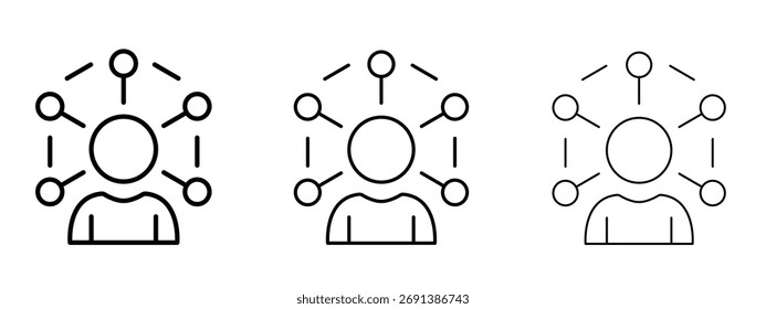Skillsfor banner and packaging design Vector illustrationsn icon in outline stroke style symbol.
