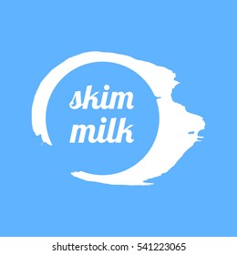 Skim Milk logo design element. Vector milk blot icon.
Abstract ink splash. Hand drawn vector illustration.
