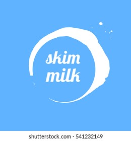 Skim Milk logo design element. Vector milk blot icon.
Abstract ink splash. Hand drawn vector illustration.