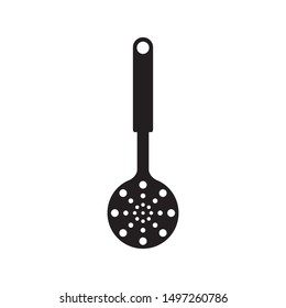 Skimmer icon vector. Skimmer cooking symbol illustration. Simple design on white background.