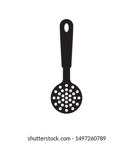 Skimmer icon vector. Skimmer cooking symbol illustration. Simple design on white background.