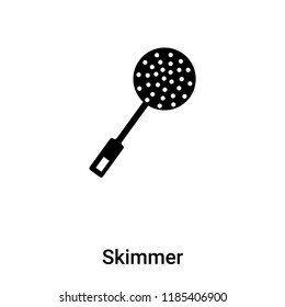 Skimmer icon vector isolated on white background, logo concept of Skimmer sign on transparent background, filled black symbol