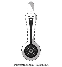 skimmer kitchen supplies icon image vector illustration design 