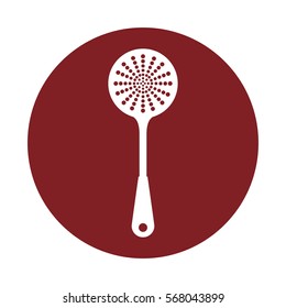 skimmer kitchen supplies icon image vector illustration design 
