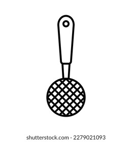 Skimmer kitchen utensil icon vector