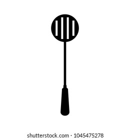 skimmer, spatula icon, vector illustration