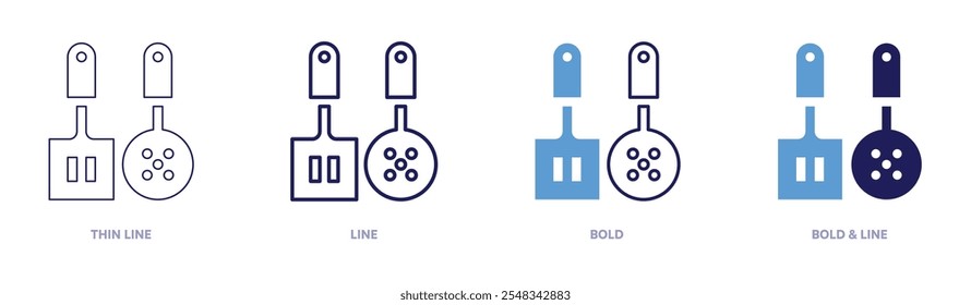 Skimmers icon in 4 different styles. Thin Line, Line, Bold, and Bold Line. Duotone style. Editable stroke.