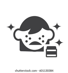 skin acne icon vector