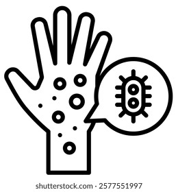Skin Allergy icon line vector illustration