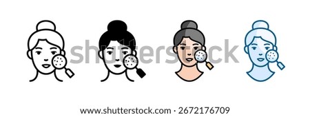 Skin Analysis Icon Set Multiple Style Collection