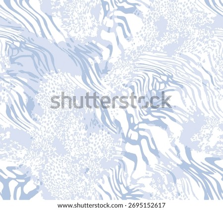 Skin Animal pattern mix leopard zebra seamless trendy design, vector print.